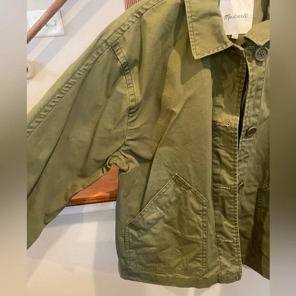 Madewell Baylow Cropped Chore Jacket, Size M - Picture 2 of 5
